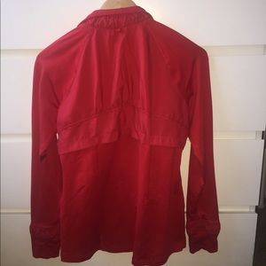 Red fitted work out jacket